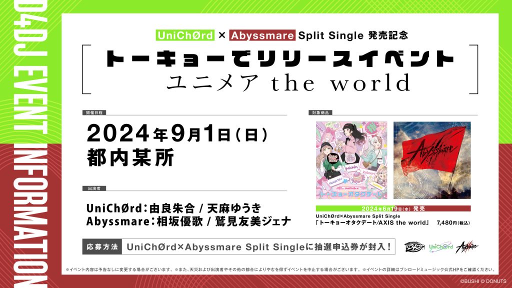 Split Single「トーキョーオタクデート/AXIS the world